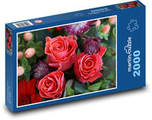 Bouquet of red roses Puzzle 2000 pieces - 90 x 60 cm
