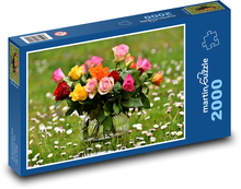Květiny - Růže Puzzle 2000 dílků - 90 x 60 cm