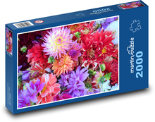 Bunte Blumen Puzzle 2000 Teile - 90 x 60 cm