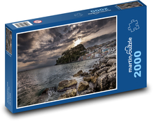 Rybářská vesnice - Parga, Řecko Puzzle 2000 dílků - 90 x 60 cm