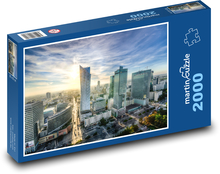 Warszawa, nowoczesne centrum i drapacze chmur Puzzle 2000 elementów - 90x60 cm