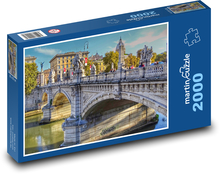 Itálie - Řím, most Puzzle 2000 dílků - 90 x 60 cm