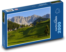 Horské údolí pod Alpami Puzzle 2000 - 90x60 cm