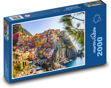 Italské městečko na skalách Puzzle 2000 dílků - 90 x 60 cm