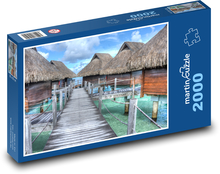 Houses in the water - Bora Bora Puzzle 2000 pieces - 90 x 60 cm