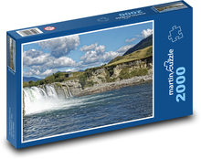 Vodopád na řece - Nový Zéland Puzzle 2000 dílků - 90 x 60 cm
