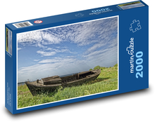Porzucona łódź na brzegu Puzzle 2000 elementów - 90x60 cm