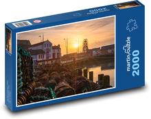Krabbennetze im Hafen Puzzle 2000 Teile - 90 x 60 cm