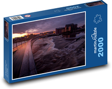 Pobřeží Castleford - Anglie Puzzle 2000 dílků - 90 x 60 cm