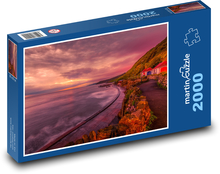 Západ slnka, pobrežie Puzzle 2000 dielikov - 90 x 60 cm