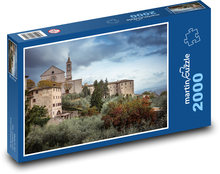 Kostel na kopci - Itálie Puzzle 2000 dílků - 90 x 60 cm