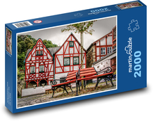 Německo, domy, architektura Puzzle 2000 dílků - 90 x 60 cm