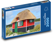 Dánsko, dům na pláži Puzzle 2000 dílků - 90 x 60 cm