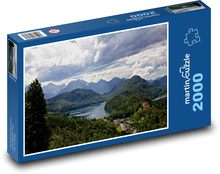 Príroda, hory, jazero Puzzle 2000 dielikov - 90 x 60 cm