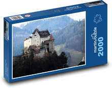 Hrad na kopci v lese Puzzle 2000 dielikov - 90 x 60 cm