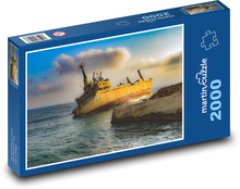 Rozbicie statku w zatoce Puzzle 2000 elementów - 90x60 cm