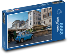 Taliansko - Rím, Fiat 500 Puzzle 2000 dielikov - 90 x 60 cm