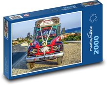 Svadobný retro autobus Puzzle 2000 dielikov - 90 x 60 cm