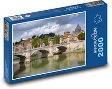 Historický most v Ríme, Taliansko Puzzle 2000 dielikov - 90 x 60 cm