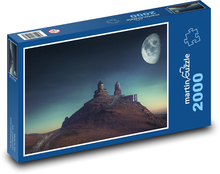 Měsíc nad hradem Puzzle 2000 dílků - 90 x 60 cm