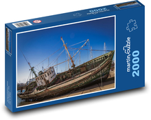 Shipwreck on land Puzzle 2000 pieces - 90 x 60 cm