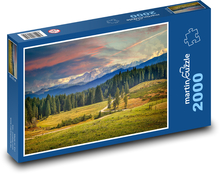 Alpy při západu slunce Puzzle 2000 dílků - 90 x 60 cm