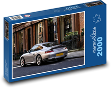 Stříbrný sportovní vůz Puzzle 2000 dílků - 90 x 60 cm