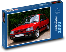 Červený youngtimer   Puzzle 2000 dílků - 90 x 60 cm