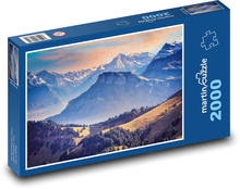 Horská krajina Puzzle 2000 dílků - 90 x 60 cm