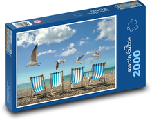 Sun loungers on the beach Puzzle 2000 pieces - 90 x 60 cm