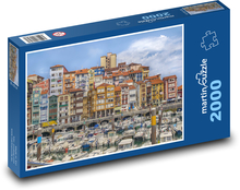 Městečko, přístav Puzzle 2000 dílků - 90 x 60 cm