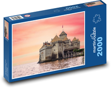 Hrad pri jazere - Švajčiarsko Puzzle 2000 dielikov - 90 x 60 cm