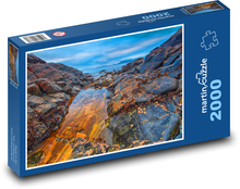 Jazero, skaly, príroda Puzzle 2000 dielikov - 90 x 60 cm