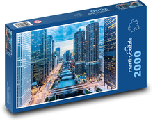 Rieka vo veľkom meste Puzzle 2000 dielikov - 90 x 60 cm