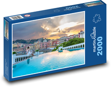 Pool view of the city Puzzle 2000 pieces - 90 x 60 cm