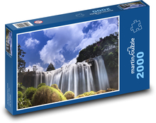 Wasserfall über dem Fluss Puzzle 2000 Teile - 90 x 60 cm