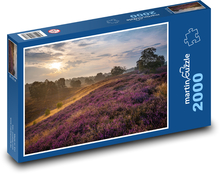 Lila Blumenwiese Puzzle 2000 Teile - 90 x 60 cm