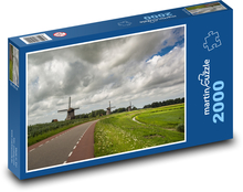 Holandsko - veterné mlyny Puzzle 2000 dielikov - 90 x 60 cm