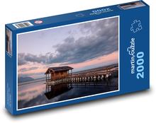 Domek na molo o zachodzie słońca Puzzle 2000 elementów - 90x60 cm