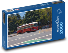 Historická tramvaj Puzzle 2000 dílků - 90 x 60 cm