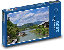 Japanese river with boats Puzzle 2000 pieces - 90 x 60 cm