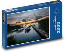 Západ slnka nad mólom Puzzle 2000 dielikov - 90 x 60 cm