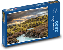 Island - krajina, příroda Puzzle 2000 dílků - 90 x 60 cm