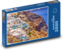 Domy s bazénmi Santorini, Grécko Puzzle 2000 dielikov - 90 x 60 cm