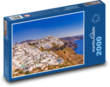 Stadt auf dem Felsen - Santorini, Griechenland Puzzle 2000 Teile - 90 x 60 cm