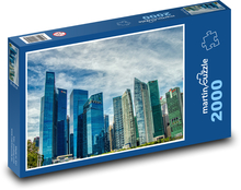 Nowoczesna panorama Singapuru Puzzle 2000 elementów - 90x60 cm