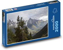 Hory, stromy, příroda Puzzle 2000 - 90x60 cm