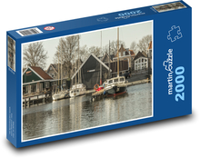 Holandsko - přístav Puzzle 2000 dílků - 90 x 60 cm