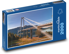 Modern bridge over water in a Nordic landscape Puzzle 2000 pieces - 90 x 60 cm