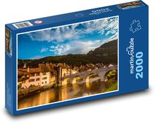 Szwajcaria - Saint-Ursanne Puzzle 2000 elementów - 90x60 cm